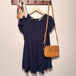 Urban Outfitters Navy Blue Short Sleeve Tunic